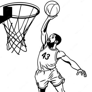 Page A Colorier Dun Joueur De Basket Des Celtics En Train De Dunker 11978-9808