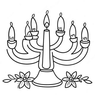 Page A Colorier Dune Adorable Menorah 11988-9813