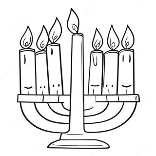 Page A Colorier Dune Adorable Menorah 11988-9814