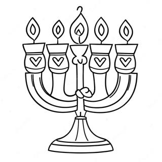 Page A Colorier Dune Adorable Menorah 11988-9815