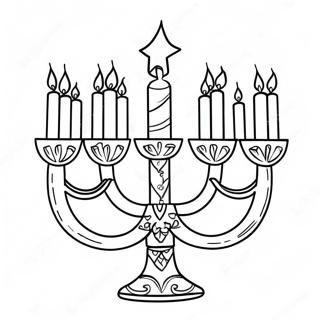 Page A Colorier Dune Adorable Menorah 11988-9816