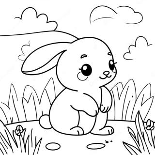 Page A Colorier Dun Mignon Bebe Lapin Dans Un Champ De Fleurs 12018-9838