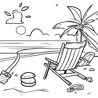 Page A Colorier De Scene De Plage Realiste 12057-9865