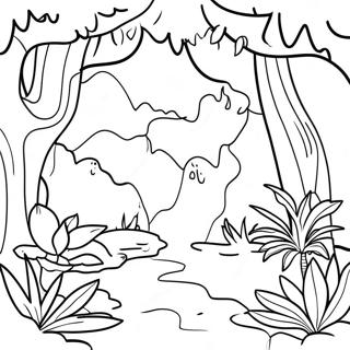 Page A Colorier De La Foret Tropicale 12078-9885