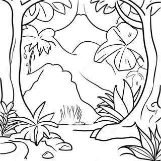 Page A Colorier De La Foret Tropicale 12078-9886