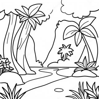 Page A Colorier De La Foret Tropicale 12078-9887