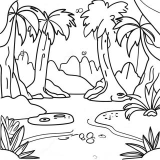 Page A Colorier De La Foret Tropicale 12078-9888