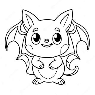 Page A Colorier De Chauve Souris Mignonne En Dessin Anime 12108-9909