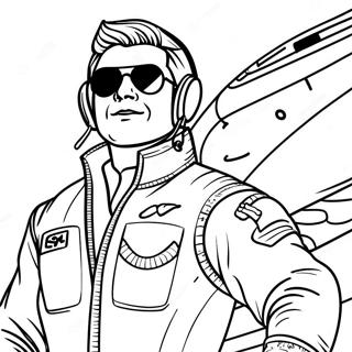 Page A Colorier De Maverick Dans Un Jet 12128-9926