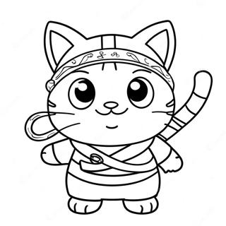 Page A Colorier De Chat Ninja 12197-10153