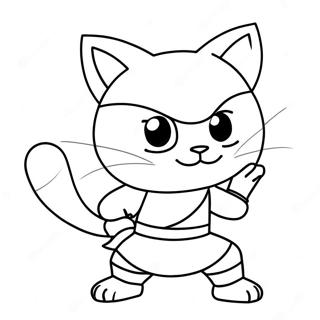 Page A Colorier De Chat Ninja 12197-10154