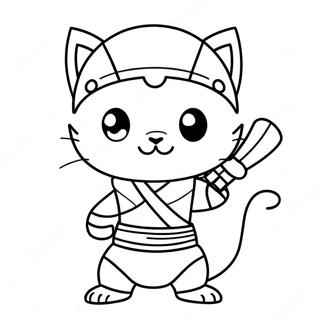 Page A Colorier De Chat Ninja 12197-10155