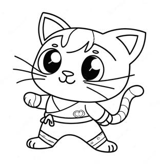 Page A Colorier De Chat Ninja 12197-10156