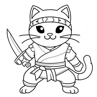 Page A Colorier De Chat Ninja 12197-9978