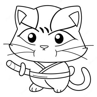 Page A Colorier De Chat Ninja 12197-9979