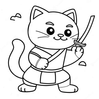 Page A Colorier De Chat Ninja 12197-9980