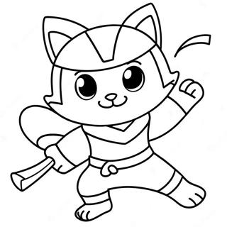 Page A Colorier De Chat Ninja Aventurier En Action 12198-10157