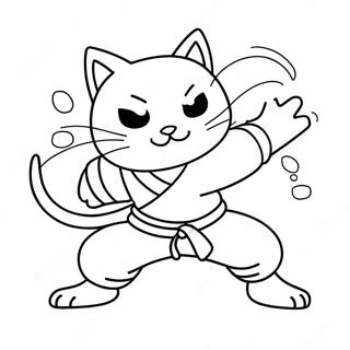 Page A Colorier De Chat Ninja Aventurier En Action 12198-10160