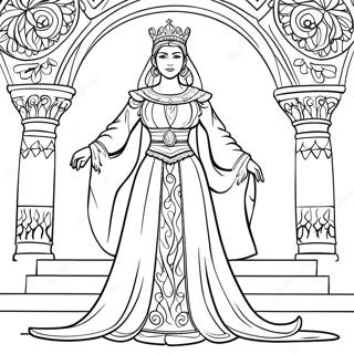 Page A Colorier De La Reine Esther En Robes Royales 12208 10168