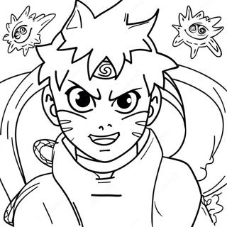 Naruto Neuf Queues Pages À Colorier