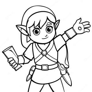 Page A Colorier De Link En Pose Heroique 122-101