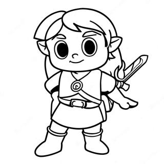 Page A Colorier De Link En Pose Heroique 122-103