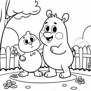 Page A Colorier Chip Et Potato Jouant Dans Le Parc 12348 10280