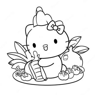 Page A Colorier De Hello Kitty Pour Thanksgiving 12447-10354