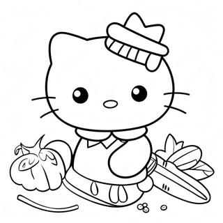 Page A Colorier De Hello Kitty Pour Thanksgiving 12447-10355