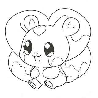 Page A Colorier De Coeurs Damour De Pokemon Mignons 12478-10382