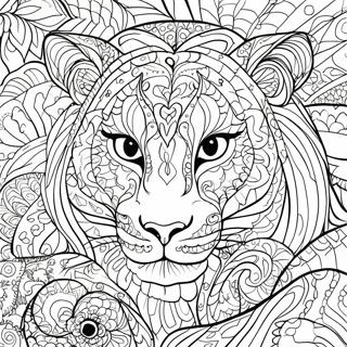 Page A Colorier De Motifs Animaliers En Niveaux De Gris Complexes 12538-10429