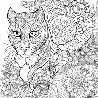 Page A Colorier De Motifs Animaliers En Niveaux De Gris Complexes 12538-10431