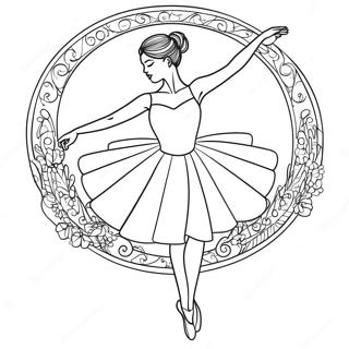 Page A Colorier Ballerine Elegante En Pose Gracieuse 12568-10462