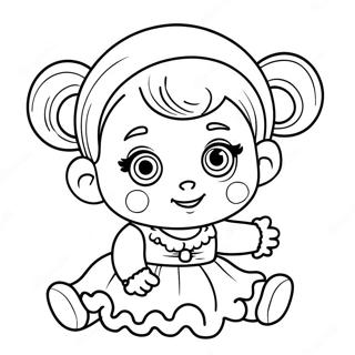 Page A Colorier Poupee Bebe Adorable Avec De Grands Yeux 12578-10469