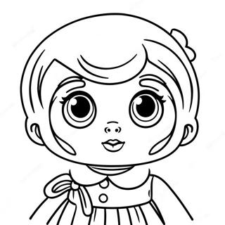 Page A Colorier Poupee Bebe Adorable Avec De Grands Yeux 12578-10471