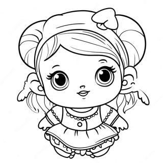 Page A Colorier Poupee Bebe Adorable Avec De Grands Yeux 12578-10472