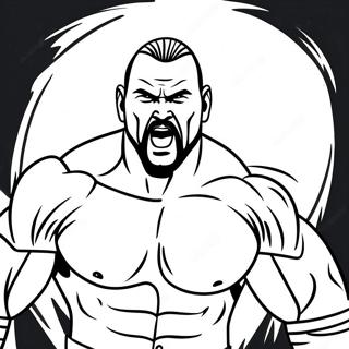 Page A Colorier Action De Lutteuse Wwe Dynamique 12588-10477