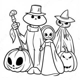 Page A Colorier Personnages Effrayants De Halloweentown 12608-10493