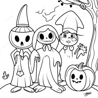 Page A Colorier Personnages Effrayants De Halloweentown 12608-10495