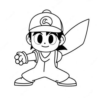 Page A Colorier Ash Ketchum Pokemon 12637-10516