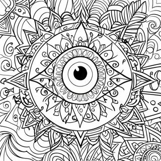 Page A Colorier Mandala Oeil Malefique Colore 12658-10533