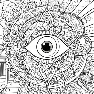 Page A Colorier Mandala Oeil Malefique Colore 12658-10535