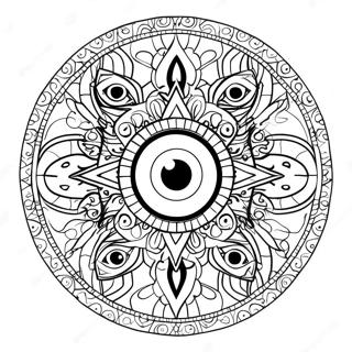 Page A Colorier Mandala Oeil Malefique Colore 12658-10536