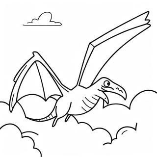 Page A Colorier Pterodactyle Volant Dans Le Ciel 12678-10551