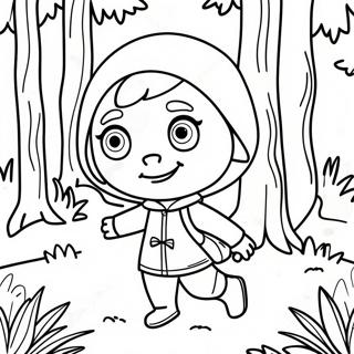 Page A Colorier Masha Aventuriere Dans La Foret 12758-10614