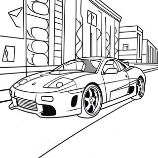 Page A Colorier Dune Voiture De Sport Jdm Elegante 12788-10639