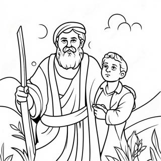 Abraham Et Isaac Pages À Colorier