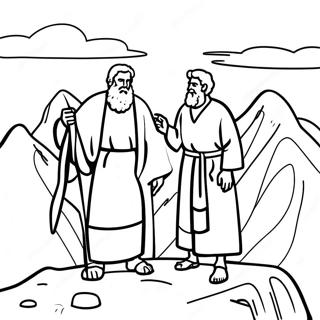 Page A Colorier Dabraham Et Isaac Sur La Montagne 12828-61579