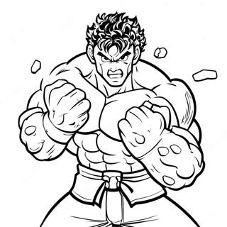 Page A Colorier Du Personnage Baki En Action 12888-10713