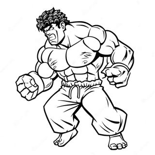 Page A Colorier Du Personnage Baki En Action 12888-10716